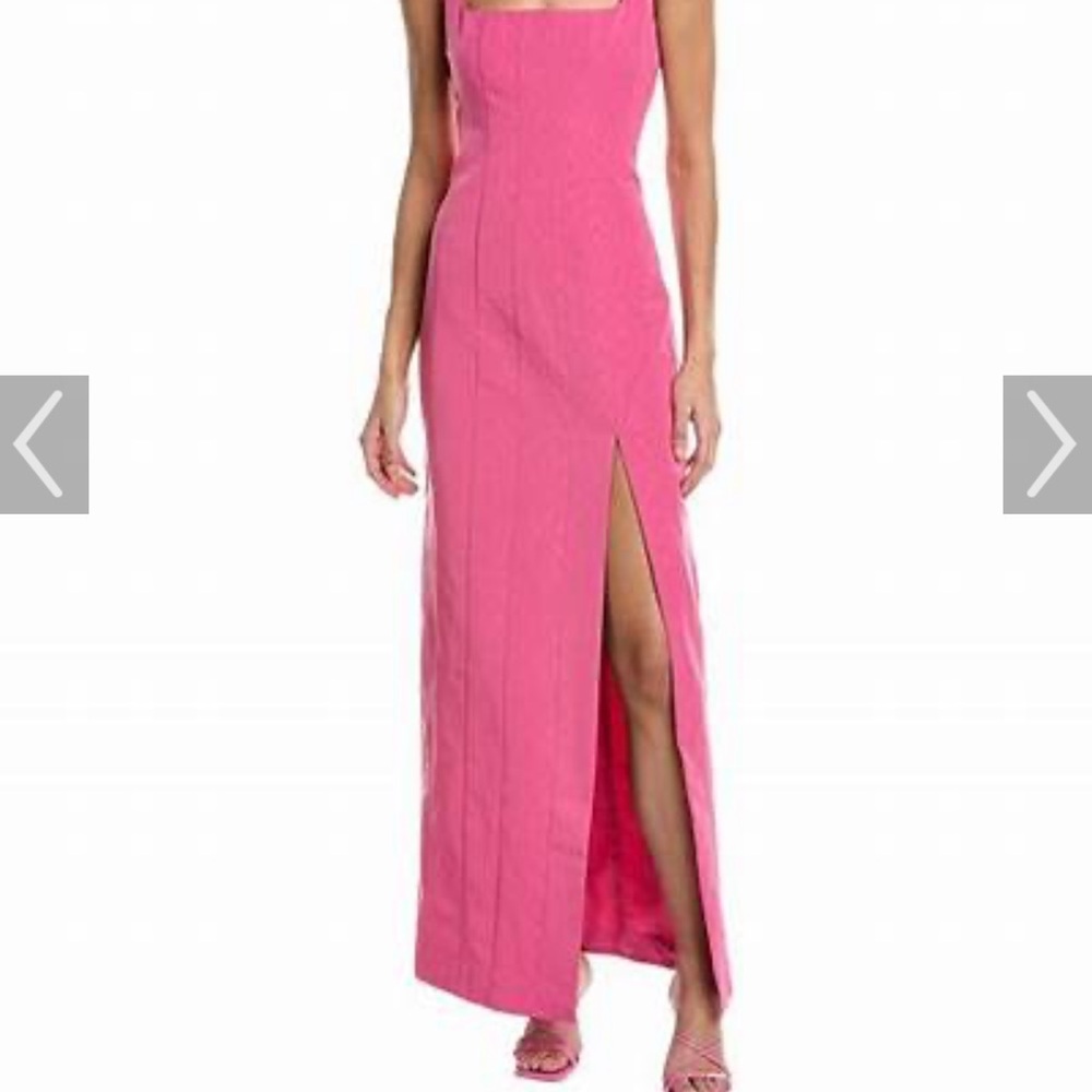 Elegant Pink Sleeveless Maxi Dress